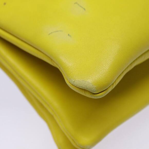 CELINE Trio Large Shoulder Bag Leather Yellow Gold - Picture 9 of 16